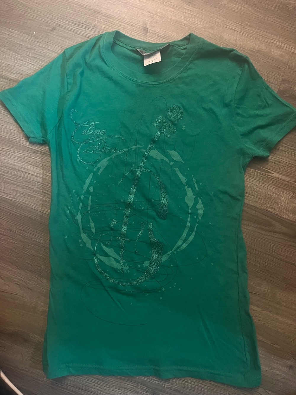 Celine Dion authentic rare vintage t shirt right from her concert sparkly violin